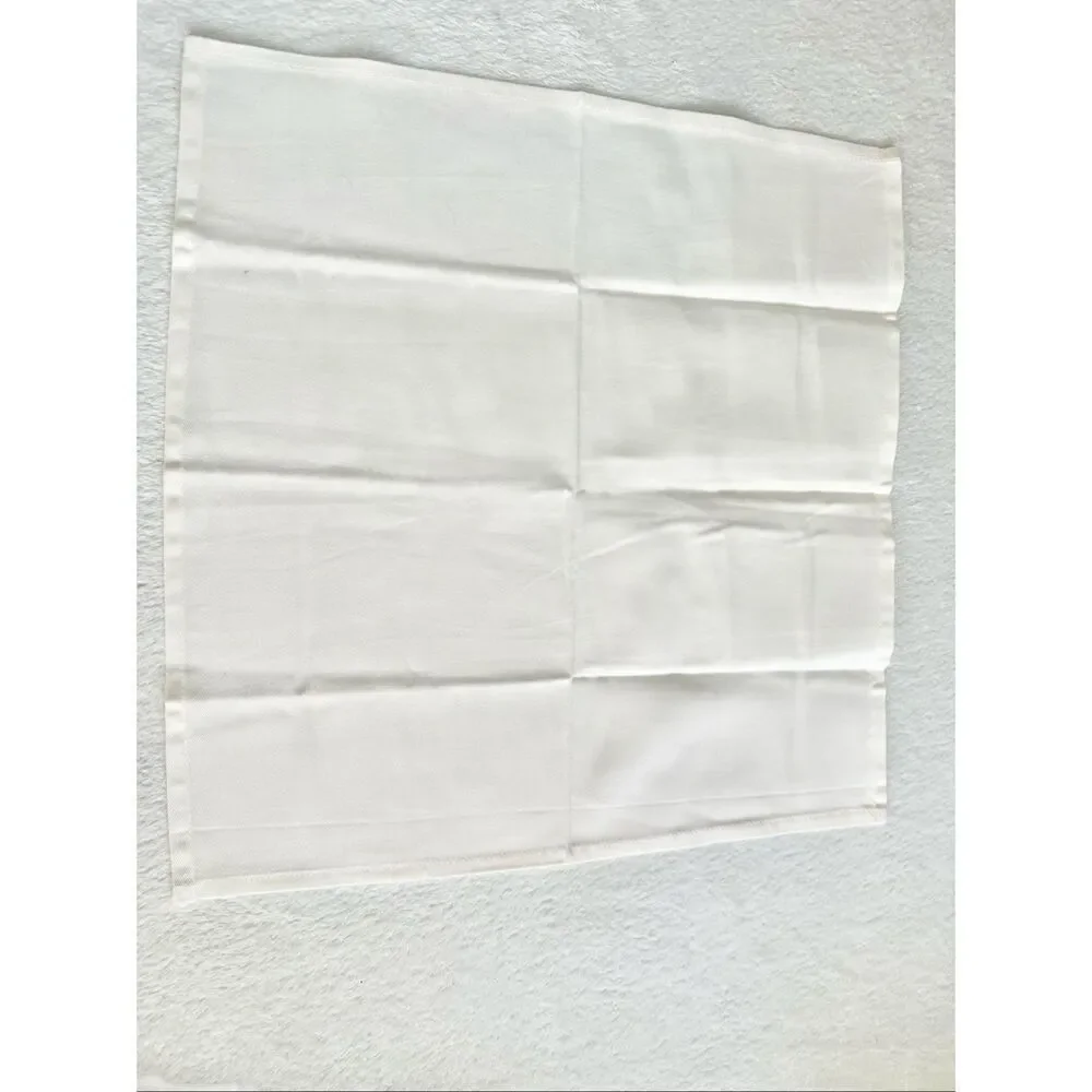 Set of four white cloth napkins set - 19 x 19 1/2 inches